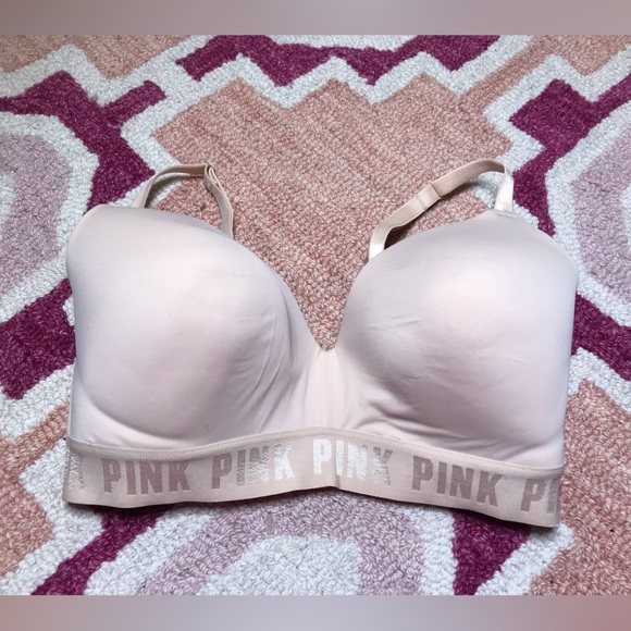 Victoria’s Secret Pink NWT Wear Everywhere Lightly Lined Nude Bra Size 36DD - Picture 2 of 9